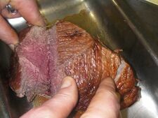 Humm, de l'agneau cuit sous vide et en basse température en cuisson de nuit sur 16 heures de temps