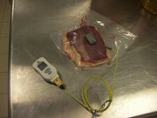 thermometre sonde piqué à coeur pour uine cuisson sous vide de haute précision